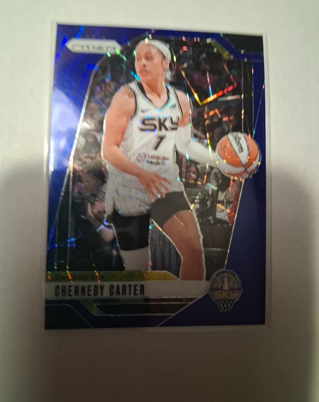 2024 Panini Prizm WNBA #66 Chennedy Carter Blue Velocity Prizm Chicago Sky — front