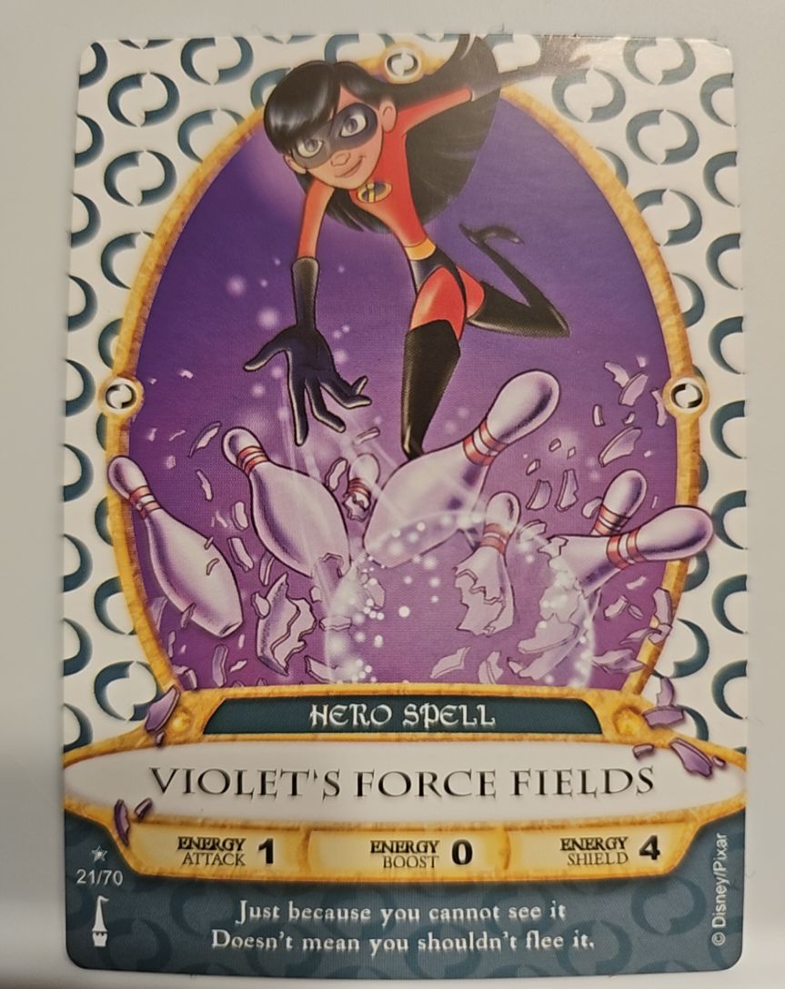 2012 Disney Sorcerers of the Magic Kingdom #21 Violet's Force Fields — front