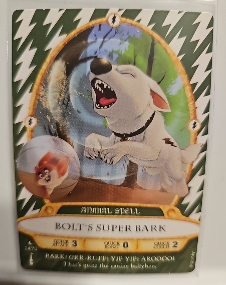 2012 Disney Sorcerers of the Magic Kingdom #24 Bolt's Super Bark — front