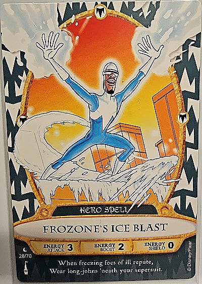 2012 Disney Sorcerers of the Magic Kingdom #28/70 Frozone's Ice Blast — front
