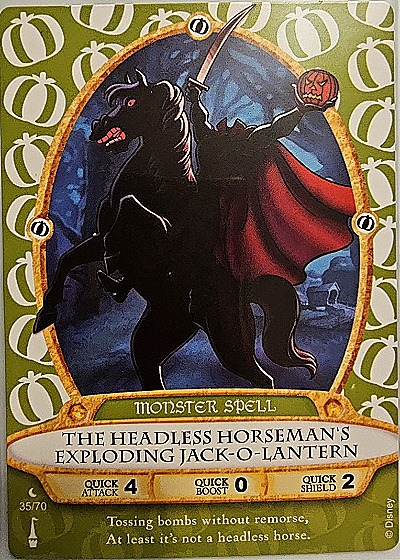 2012 Disney Sorcerers of the Magic Kingdom #35 The Headless Horseman's Exploding Jack-O-Lantern — front