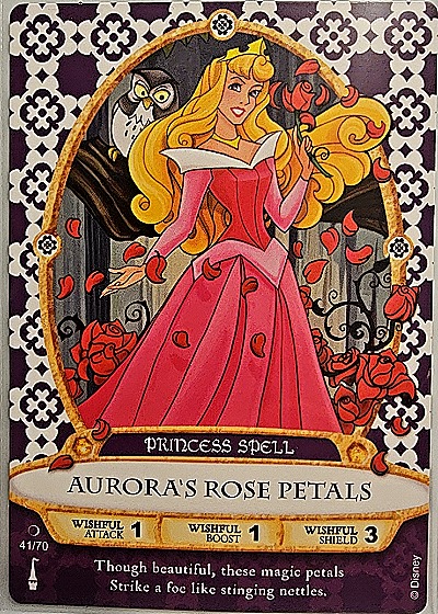 2012 Disney Sorcerers of the Magic Kingdom #41 Aurora's Rose Petals — front