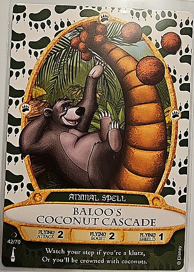 2012 Disney Sorcerers of the Magic Kingdom #42 Baloo's Coconut Cascade — front