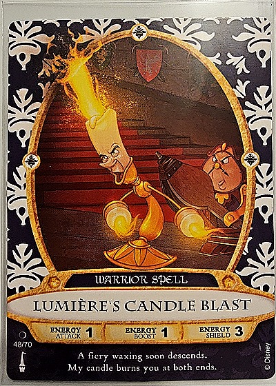 2012 Disney Sorcerers of the Magic Kingdom #48 Lumiere's Candle Blast — front