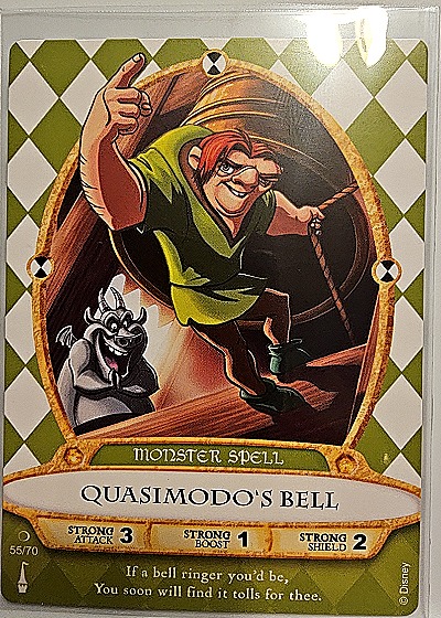 2012 Disney Sorcerers of the Magic Kingdom #55 Quasimodo's Bell — front