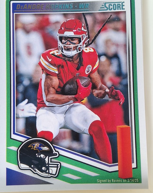 2025 Panini Score #133 DeAndre Hopkins Baltimore Ravens — front