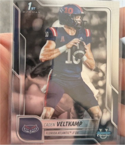 2025 Bowman Chrome University #41 Caden Veltkamp — front