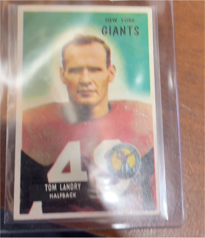 1955 Bowman #152 Tom Landry — front