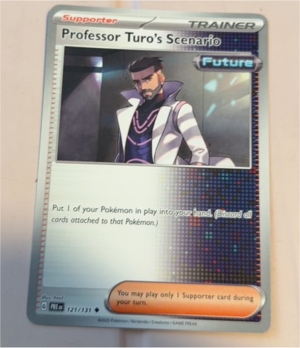2025 Pokémon SV: Prismatic Evolutions #121 Professor Turo's Scenario — front