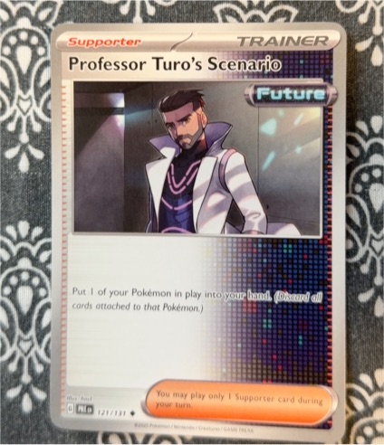 2023 Pokémon Prismatic Evolutions #121 Professor Turo's Scenario — front