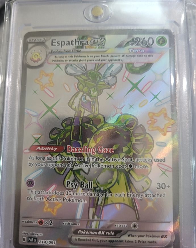 2024 Pokémon TCG Scarlet & Violet Paldean Fates #214/091 Espathra ex — front