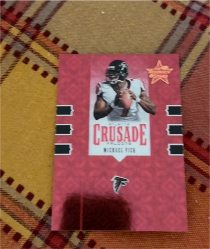 2005 Leaf Rookies & Stars #C-18 Michael Vick Crusade Red — front