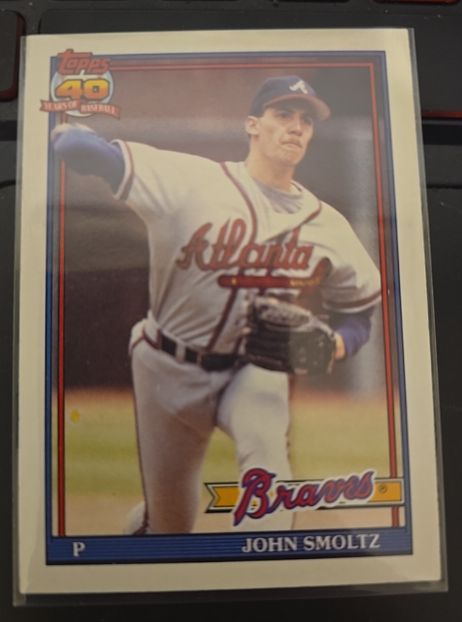 1991 Topps #157 John Smoltz — front