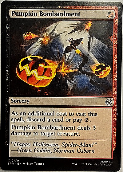 2025 Magic: The Gathering #139 Pumpkin Bombardment — front