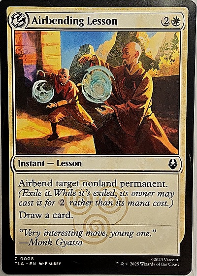 2025 Magic: The Gathering #8 Airbending Lesson — back
