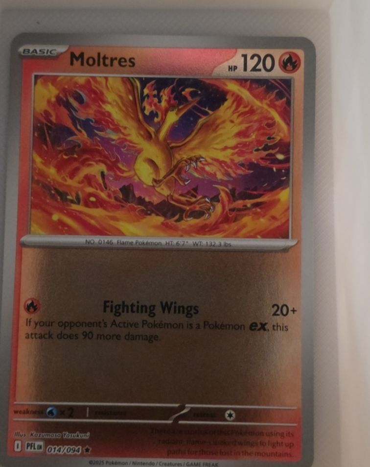 2025 Pokémon Phantasmal Flames #014 Moltres — front