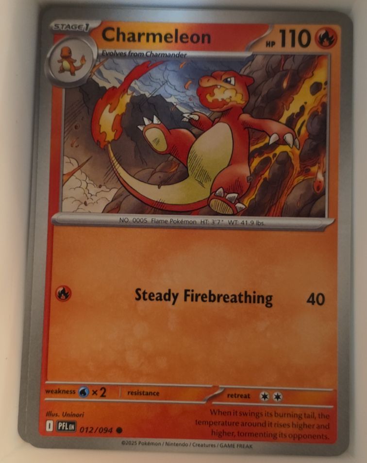 2025 Pokémon ME02: Phantasmal Flames #012 Charmeleon — front