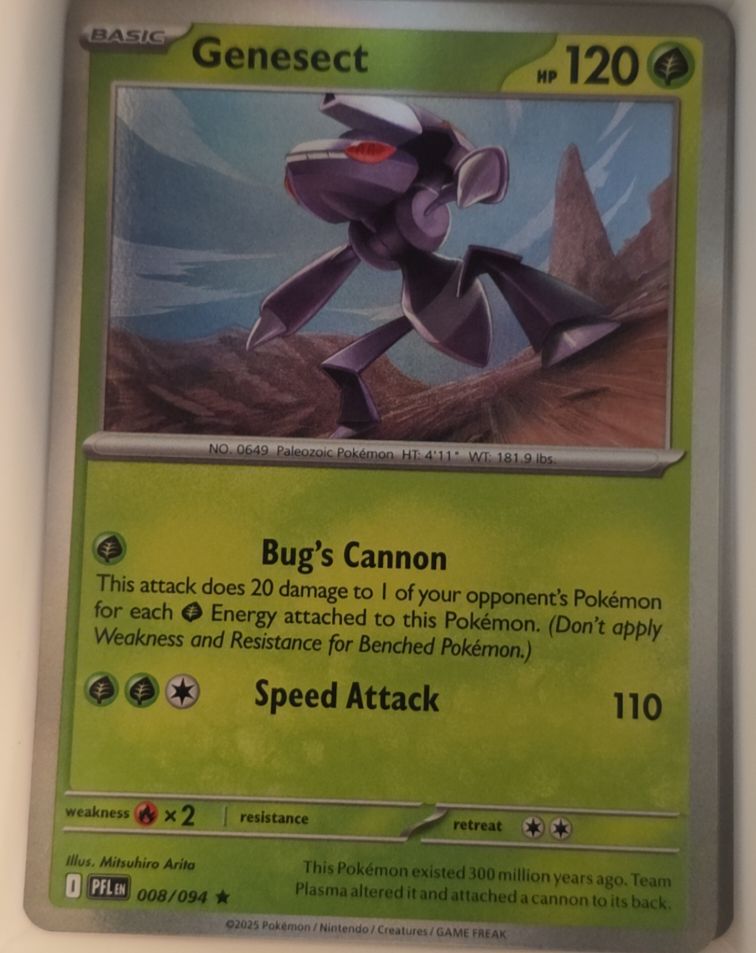 2025 Pokemon ME02: Phantasmal Flames #008 Genesect — front