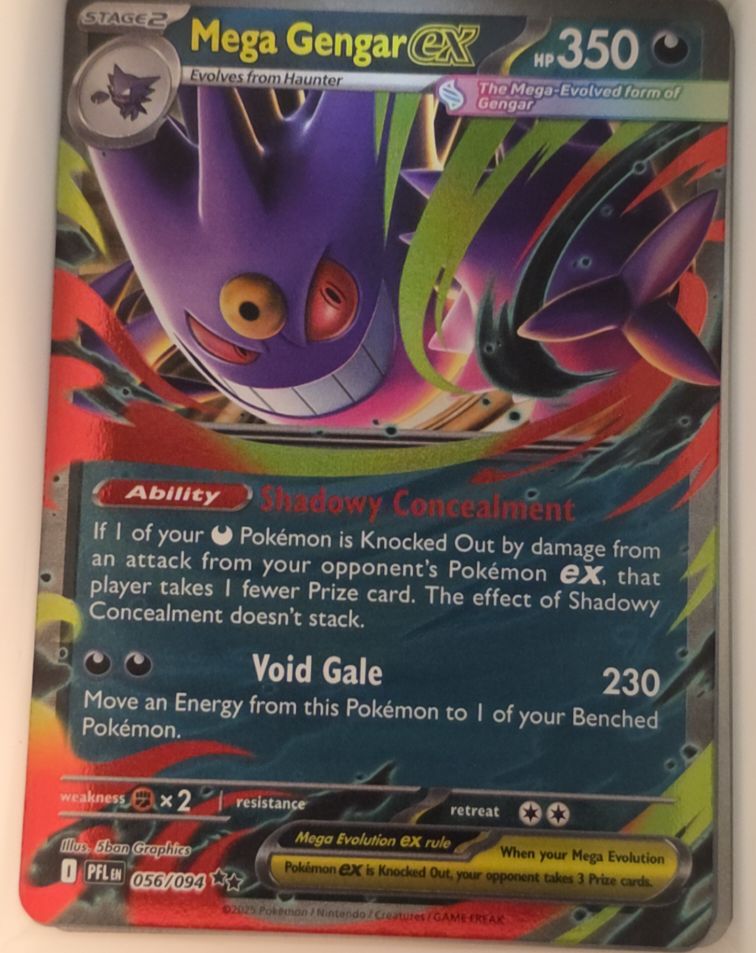 2025 Pokémon Mega Gengar ex #056/094 Phantasmal Flames — front