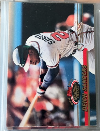 1993 Topps Stadium Club #408 Deion Sanders — front