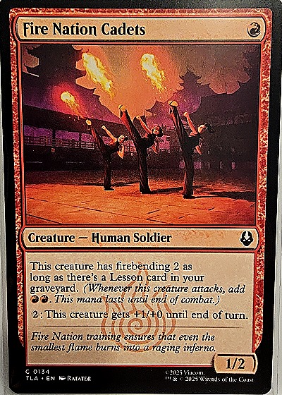2025 Magic the Gathering Fire Nation Cadets #134 — front