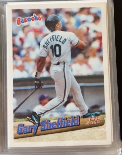 1996 Topps Bazooka #132 Gary Sheffield — front