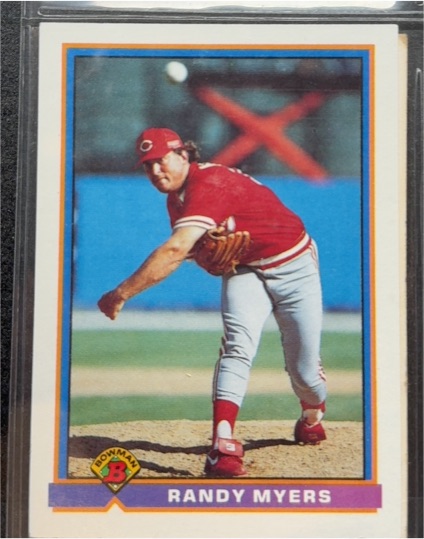 1991 Bowman #666 Randy Myers — front