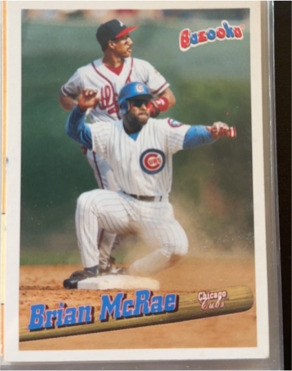 1996 Bazooka #90 Brian McRae — front