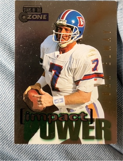 1995 SkyBox Impact #IP24 John Elway Impact Power — front