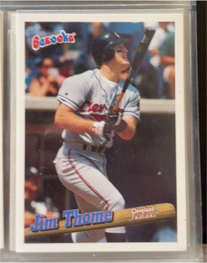 1996 Topps Bazooka #21 Jim Thome Cleveland Indians — front