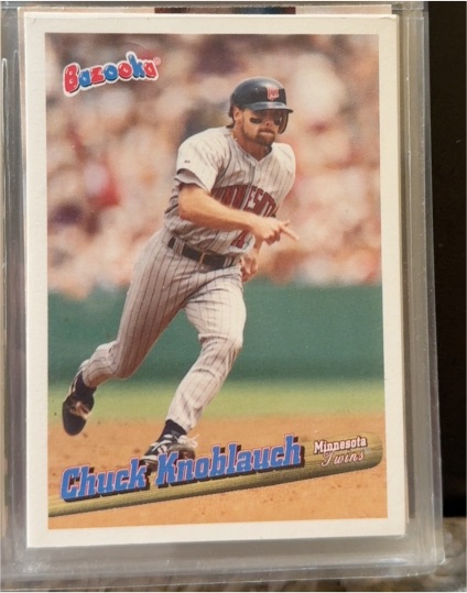 1996 Topps Bazooka #65 Chuck Knoblauch — front