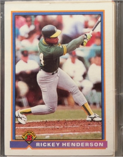 1991 Bowman #213 Rickey Henderson — front