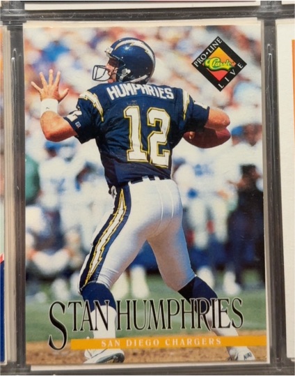 1994 Classic Pro Line Live #128 Stan Humphries — front
