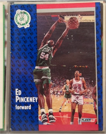 1991-92 Fleer #15 Ed Pinckney Boston Celtics — front