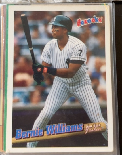 1996 Topps Bazooka #7 Bernie Williams — front