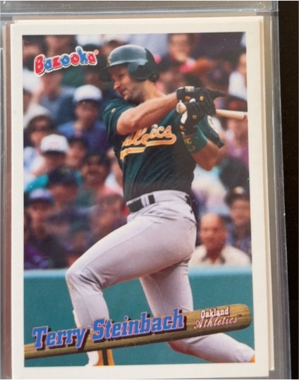 1996 Topps Bazooka #18 Terry Steinbach — front