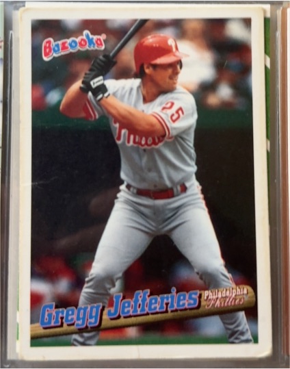 1996 Bazooka #82 Gregg Jefferies Philadelphia Phillies — front