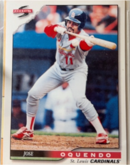 1996 Score #143 Jose Oquendo — front