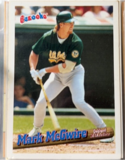 1996 Bazooka #74 Mark McGwire — front