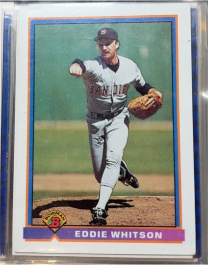 1991 Bowman Baseball #651 Eddie Whitson — front