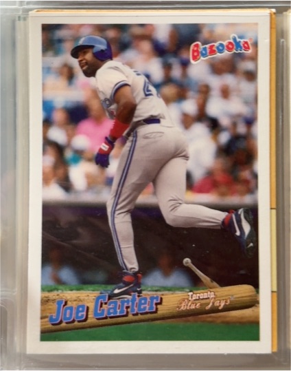 1996 Bazooka #91 Joe Carter — front