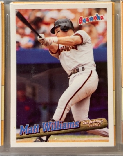 1996 Topps Bazooka #25 Matt Williams — front