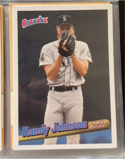 1996 Topps Bazooka #95 Randy Johnson — front