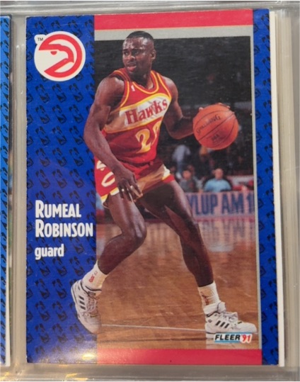 1991-92 Fleer #3 Rumeal Robinson Atlanta Hawks — front