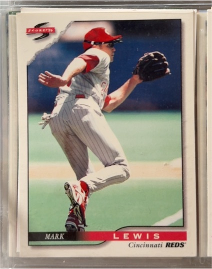 1996 Score #144 Mark Lewis — front