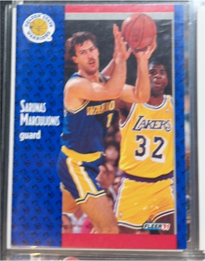 1991-92 Fleer #68 Sarunas Marciulionis — front