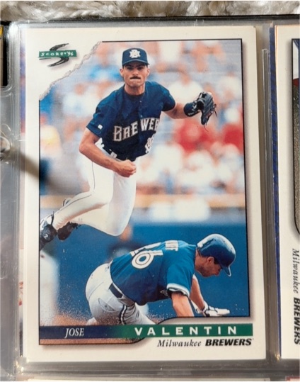 1996 Score #184 Jose Valentin — front
