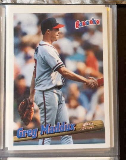 1996 Topps Bazooka #79 Greg Maddux — front
