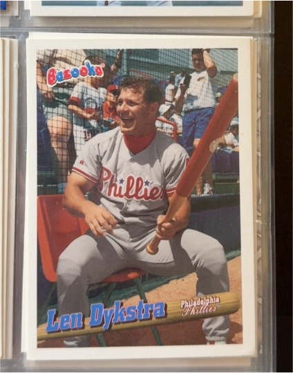 1996 Topps Bazooka #10 Len Dykstra — front