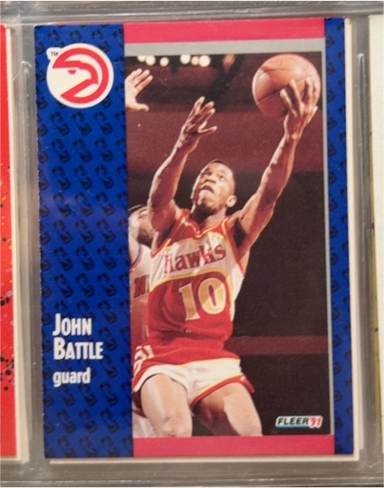 1991-92 Fleer #1 John Battle — front
